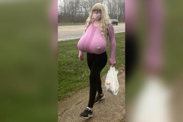 The Canadian high school wood shop teacher went viral for her Z-cup breasts last school year, which she said were real