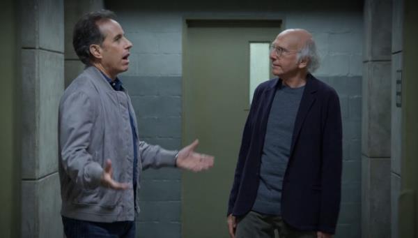 Jerry Seinfeld and Larry David in jail. 