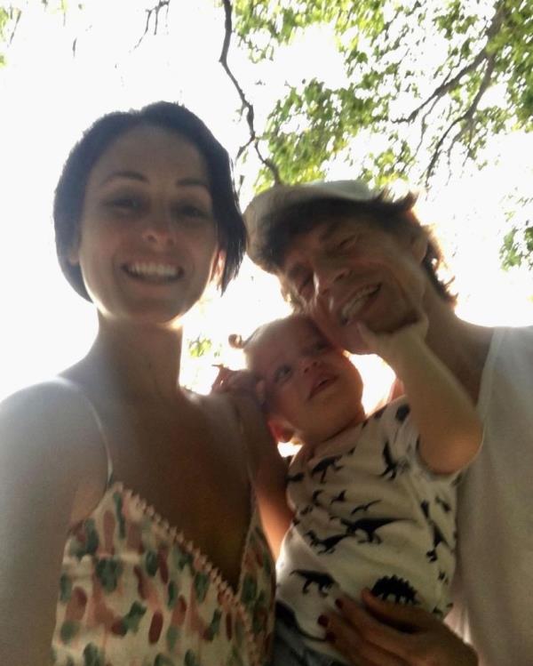 Melanie Hamrick, Mick Jagger and their son, Deveraux.