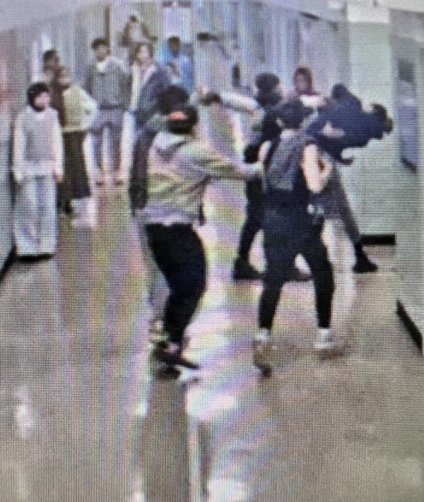 A fight in the halls of Origin High school