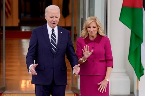 President Joe Biden, left, and first lady Jill Biden