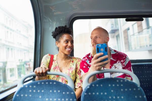 People on a bus amid bank holiday weekend strikes