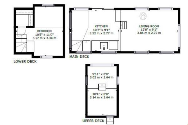 Story from Jam Press (Lo<em></em>ndon Houseboat) Pictured: The floorplan. Incredible central Lo<em></em>ndon houseboat offers buyers chance to own a home in capital for just 100,000. Lo<em></em>ndon is nigh-on impossible to buy a home in thanks to the soaring costs ? never mind anywher<em></em>e within zone 1 or 2 ? but this houseboat could offer a cheaper alternative. In Rotherhithe, you will find Hippo ? a one-bedroom, open plan houseboat ? which offers a home to anyone wanting to escape city life, without actually leaving the city. And for just 100,000, it?s an absolute steal. The current seller has lived o<em></em>nboard for three years and worked hard to make the space a social and comfortable place to live. Hippo has been fitted out with stained wooden cabinets, industrial-style light fittings and colourful accents. Meanwhile the top deck has been co<em></em>nverted into a seating area to entertain guests, with ample space for boat parties, or just to sit and have a coffee in the morning. Below deck, a sofa comfortably fits into the back of the boat and there's enough room for a large desk for those able to work from home. However, moored in Rope Street, just across the Thames from Canary Wharf, Hippo. is also the perfect buy for city workers who want a short commute. A kitchen dominates the top portion of the living area, with granite worktops and cleverly-designed cabinets to stow away all your essentials. The double-bedroom is situated in the lowest deck and is a cosy little bolthole. While the boat has a traditio<em></em>nal look, it's kitted out with modern appliances and includes hyperoptic broadband. There's just one small catch: there's no bathroom. The current seller had it removed to open up some space for a walk-in wardrobe. But not to fret, there's a shower/toilet block is in the marina, less than a minute's walk away. If you plan to move Hippo around, you'll also have to do a full check-up ? the engine hasn't been used in the past three years. ?Hippo is a really well-mainta
