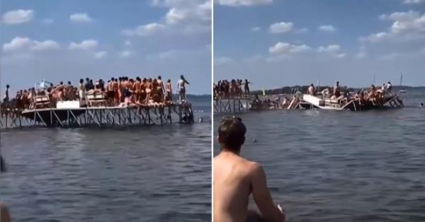 The Memorial Unio<em></em>n Terrace pier collapsed on the Labor Day holiday