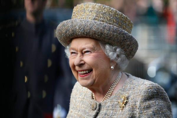 A photo of the Queen smiling