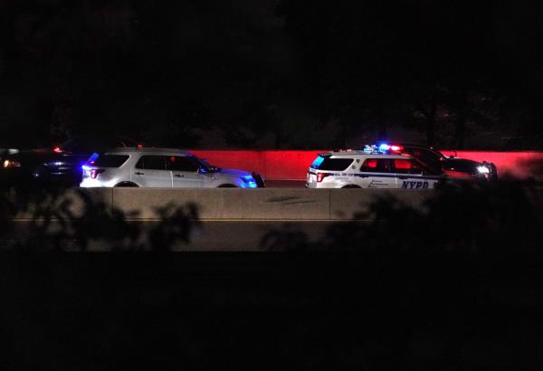 The scene wher<em></em>e a fatal motorcycle accident took place on the southbound Henry Hudson Parkway at W145th Street.