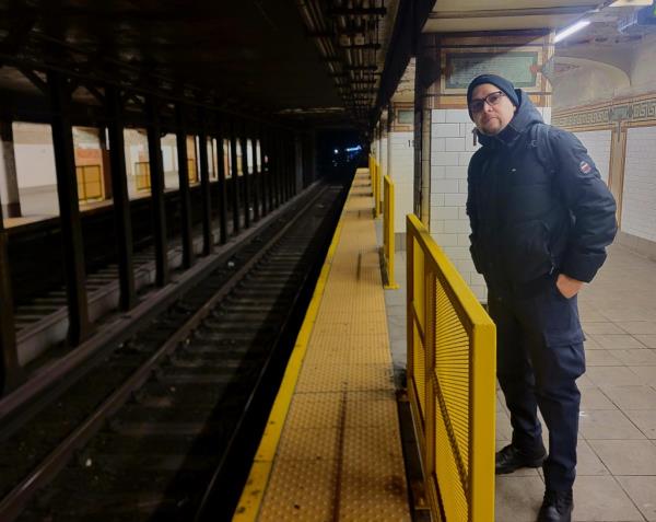 David Mejia, LIRR worker. 