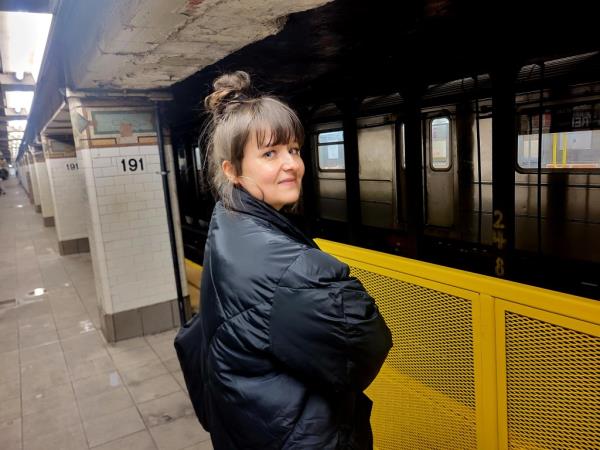 Subway rider Alex Jakischova.