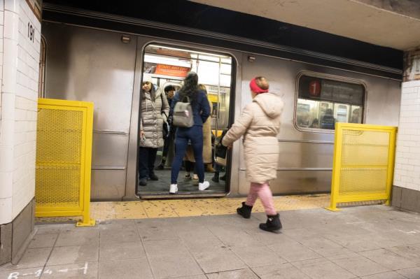 Washington Heights subway safety barriers. 