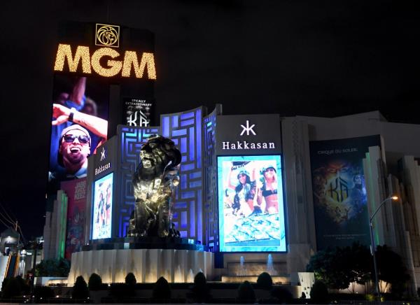 An exterior view shows MGM Grand