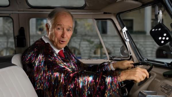 In Blacstone's nearly six-minute mockumentary-style holiday video, CEO Steve Schwarzman do<em></em>nned a multicolored tinsel jacket very similar to the same one Taylor Swift wears during 