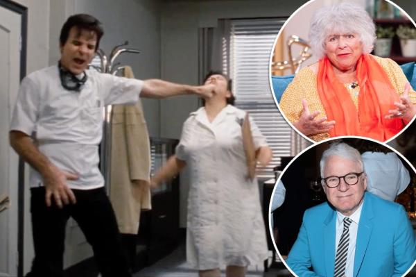 Steve Martin and Miriam Margolyes in Little Shop Of Horrors (1986)