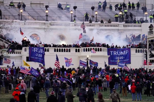 Protestors storm the Capitol in Washington on Jan. 6, 2021. 