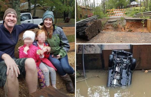 Philip Paxson died after his GPS directed him off the edge of a Bridge in Hickory, North Carolina that washed away in 2013 (Picture: Facebook/WCNC)