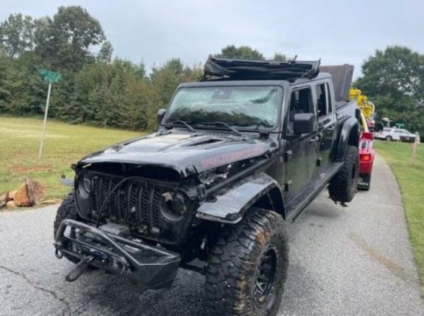 Mr Paxson's Jeep after it was recovered 