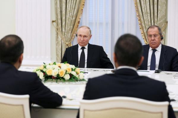Lavrov in a meeting with Russian President Vladimir Putin in Moscow on June 22, 2023.