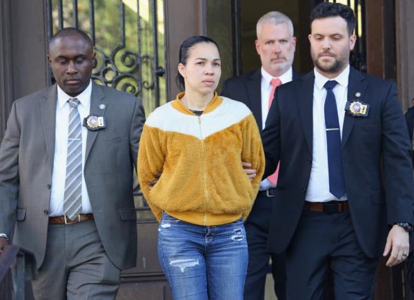 Perp walk of daycare owner Grei Mendez De Ventura, 36.