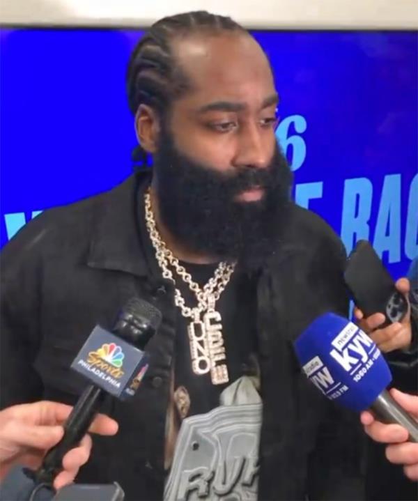 James Harden didn't sugarcoat things when asked a<em></em>bout his relatio<em></em>nship with Daryl Morey, the Sixers president of basketball operations after the Clippers beat Philadelphia at Wells Fargo Arena on March 27, 2024.