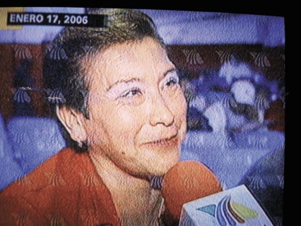 Juana Barraza making a comment to the media