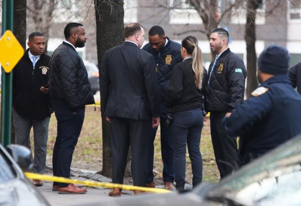 police at scene of dog shooting in the bronx