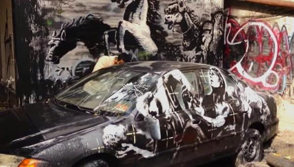 A photo of Banksy's 