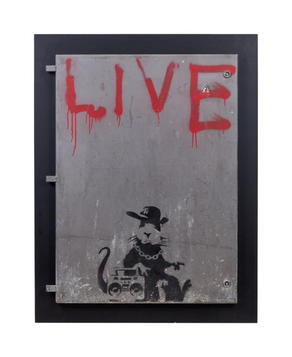 A picture of Banksy art piece  
