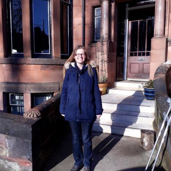 Suzanne's first time outside after hospital. 