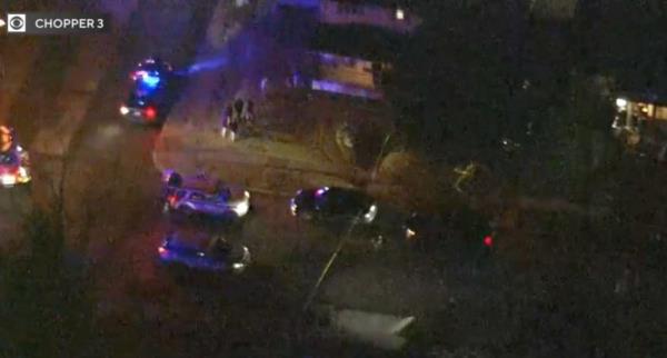 Multiple police cars at the scene.