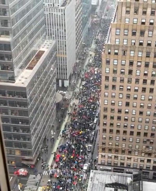 Protesters filled Manhattan's streets on March 2.