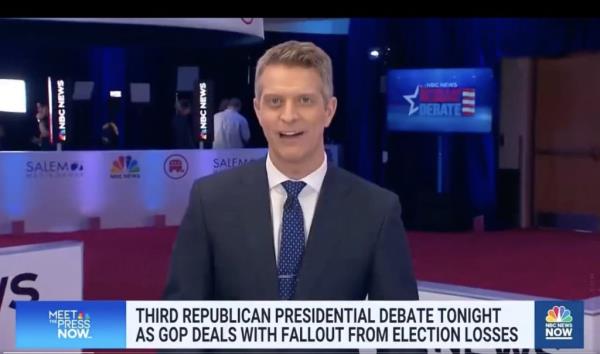 NBC News reporter Garrett Haake is pictured in the video.