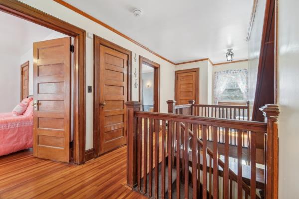 The hallway leading to all of the bedrooms. 
