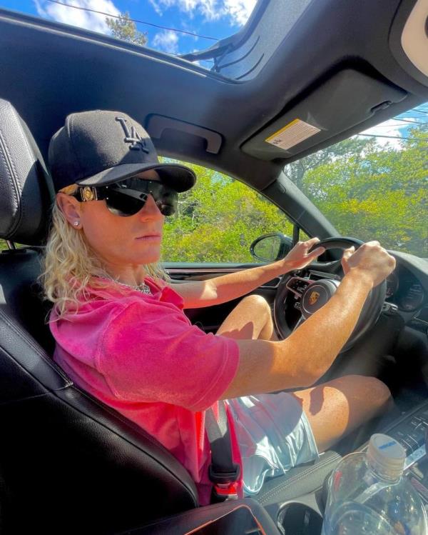 Jared Ravizza driving in a car