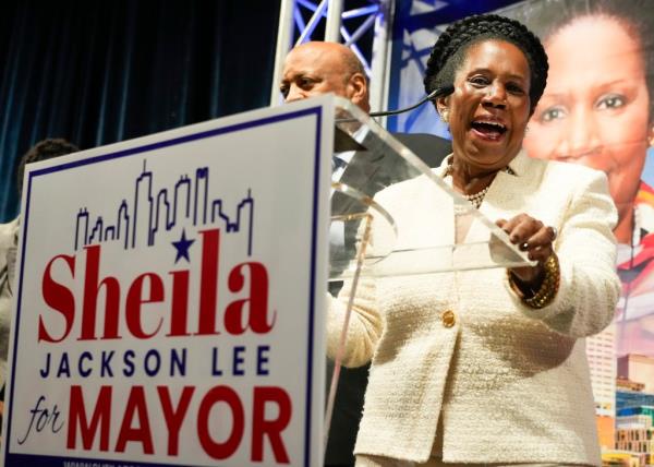 US Rep. Sheila Jackson Lee had been representing the city for past 50 years before losing to Whitmire on Saturday.