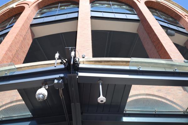 Cameras are placed all around at Citi Field.