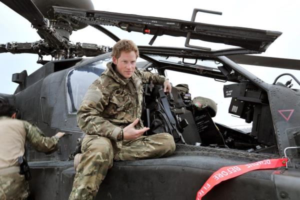Prince Harry during his military days.