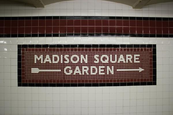Madison Square Garden MTA sign