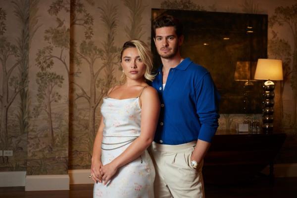 Florence Pugh, Andrew Garfield in a promotio<em></em>nal portrait for 