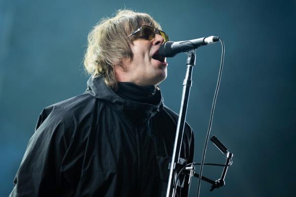 Liam Gallagher performs at the Reading Music Festival, England, Aug. 29, 2021. 