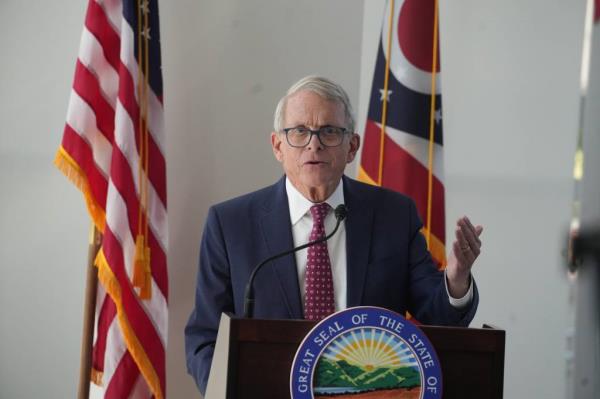 Gov. Mike DeWine speaks of the co<em></em>ncerns surrounding an influx of 15,000 Haitian immigrants into Springfield, Ohio.