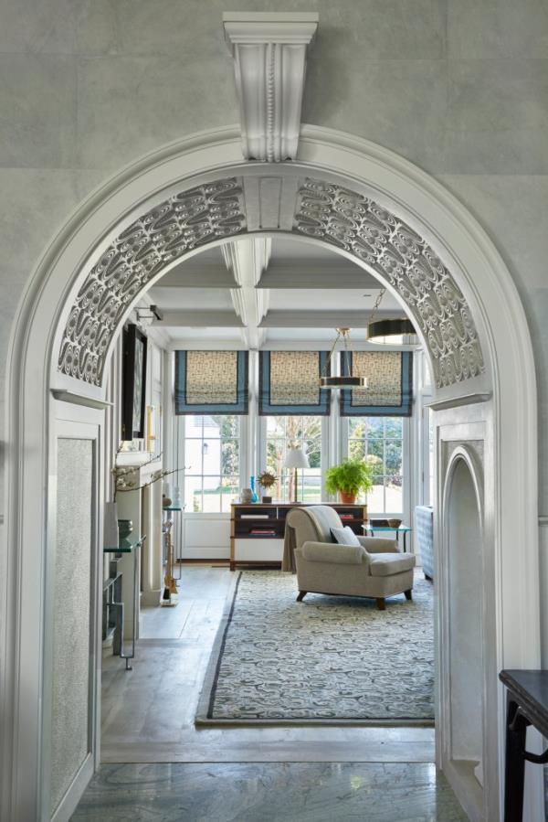 Arched entries add interest