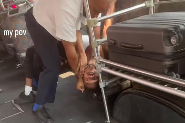 New Jersey Transit bus driver Toron Walker was arrested after he allegedly pummeled a male passenger in Newark on Friday. 