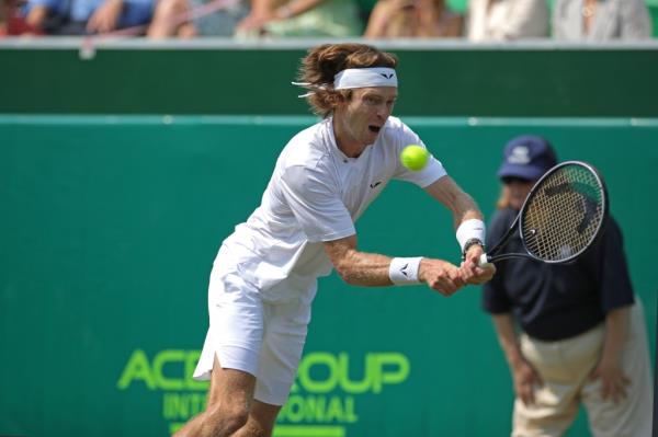 Andrey Rublev takes centerstage at Wimbledon. 