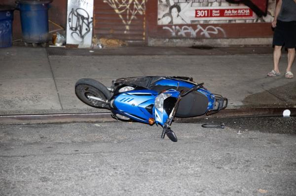 Scooter at Harlem crime scene