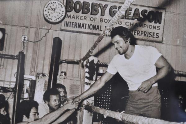 Roberto Duran, a Panamanian former professio<em></em>nal boxer who competed from 1968 to 2001, at Gleason's Gym.