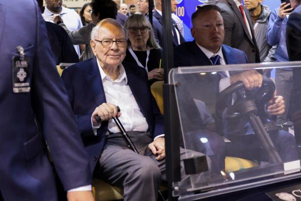 Warren Buffett warned Berkshire Hathaway shareholders a<em></em>bout the danger of AI scams at the annual shareholder meeting in Omaha on May 4, 2024.