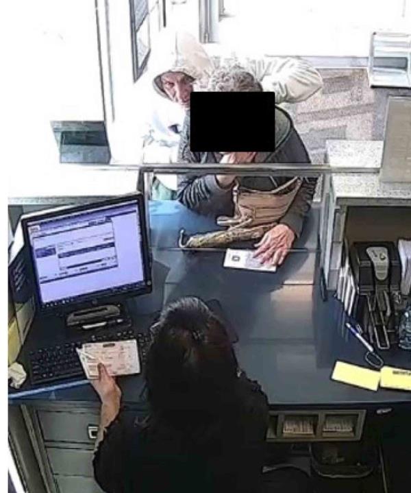 Surveillance pic of April 2023 Queens bank robbery. 