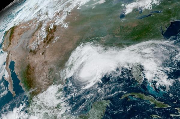 A composite satellite image shows Hurricane Francine intensifying before its expected landfall on the U.S. Gulf Coast, in the Gulf of Mexico September 11, 2024.