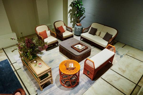 A group of furniture showcased at Bo<em></em>nacina at E.R. Butler & Co event, photographed by Michael Tessier