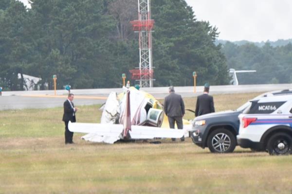 Plane wreck at MacArthur Airport 