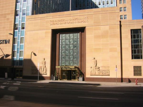 Exterior of the Farmers and Mechanics Savings Bank